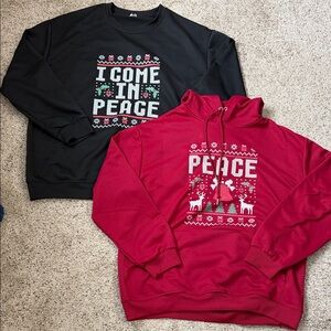 Set of 2 Ugly Christmas Sweatshirts